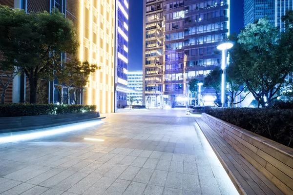 Marble bricked square at night — Stock Photo, Image