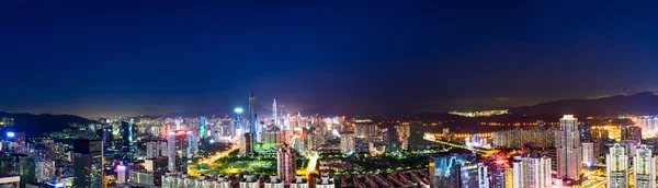 panorama view of skyscrapers in a modern city