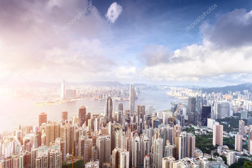 panorama of skyscrapers and a river