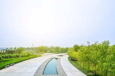 boş Meydanı ve gökdelenler Shenzheng Çin'in