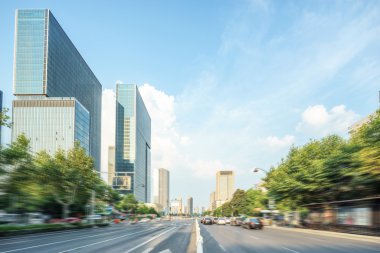 asfalt yol, modern bir şehir