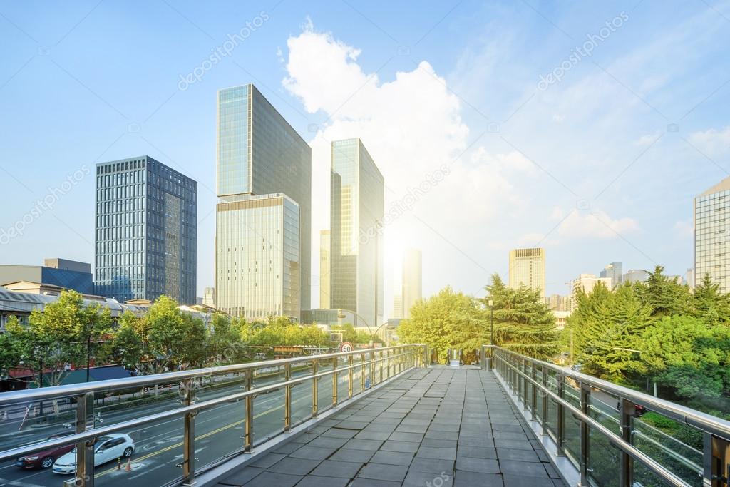 asphalt road of a modern city