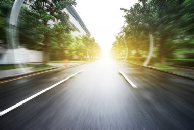 asfalt yol, modern bir şehir