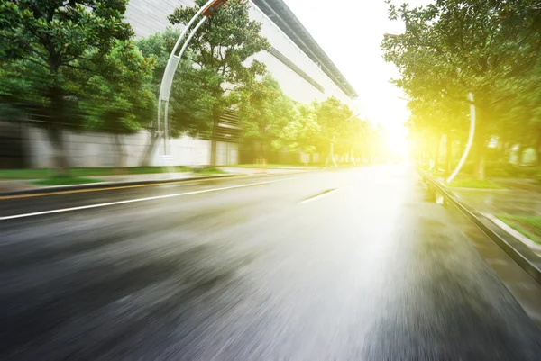 Asphalt road of a modern city — Stock Photo, Image