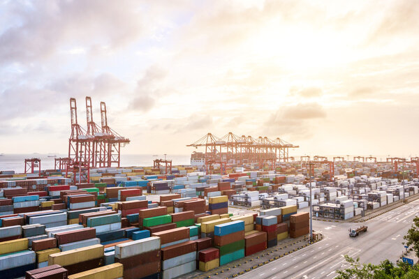 Industrial port at the Port of Shanghai