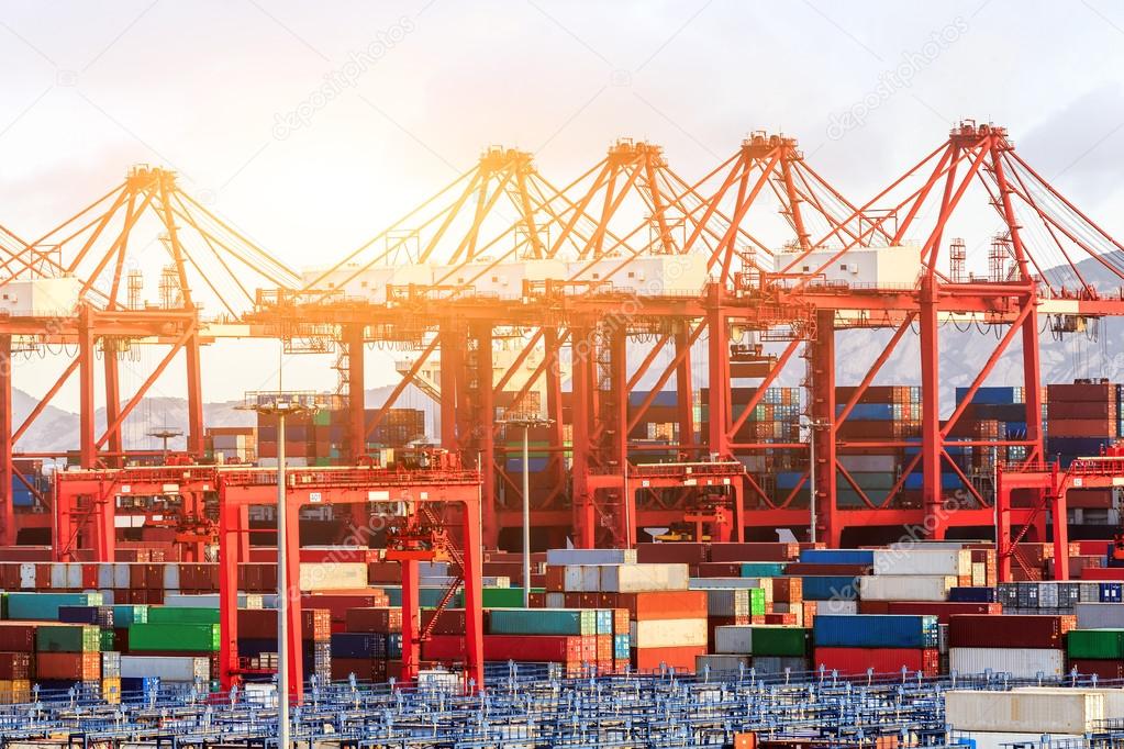 Industrial port at the Port of Shanghai