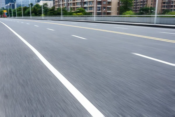 Asphalt road in morden city — Stock Photo, Image