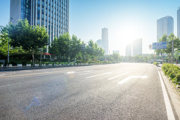 asphalt road in morden city
