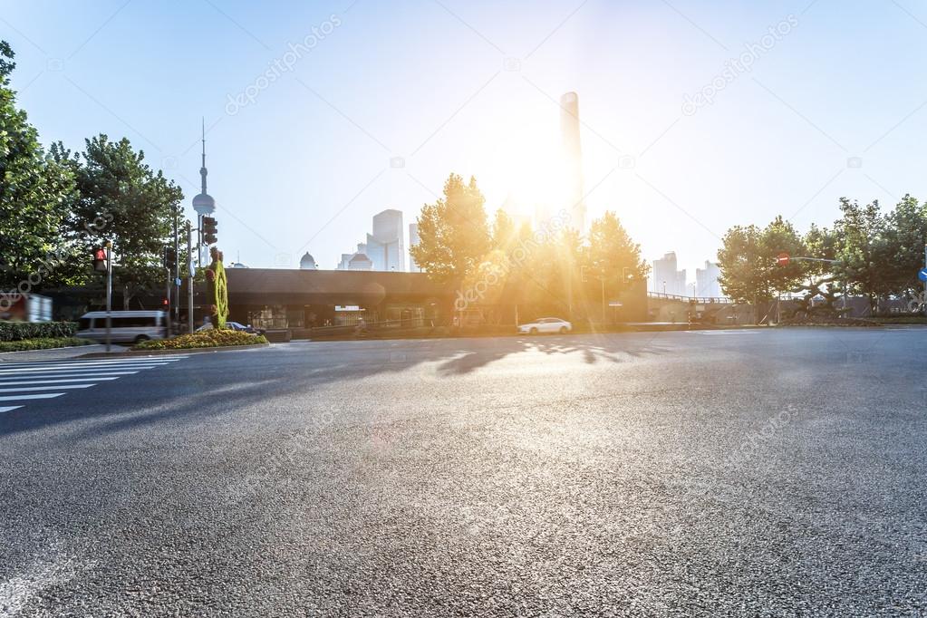 asphalt road in morden city