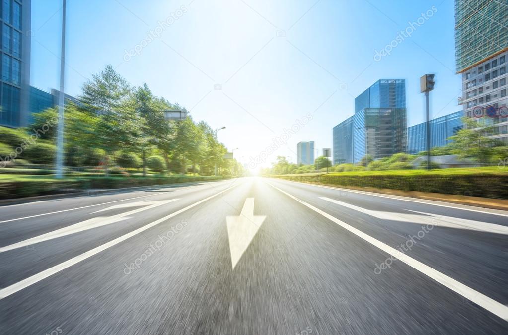 asphalt road in morden city