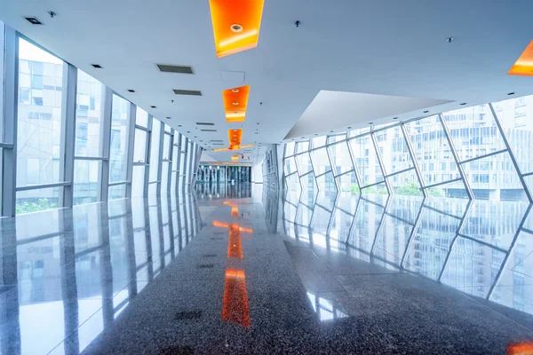 Empty corridor glass — Stock Photo, Image