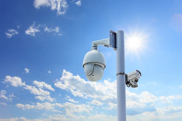 Cctv camera on pole — Stock Photo, Image