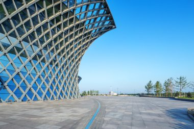 Modern Bina dış boş yere ile