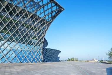 Modern Bina dış boş yere ile