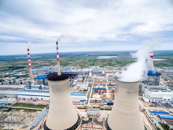 Skyline, cooling tower in power plant — Stock Photo, Image