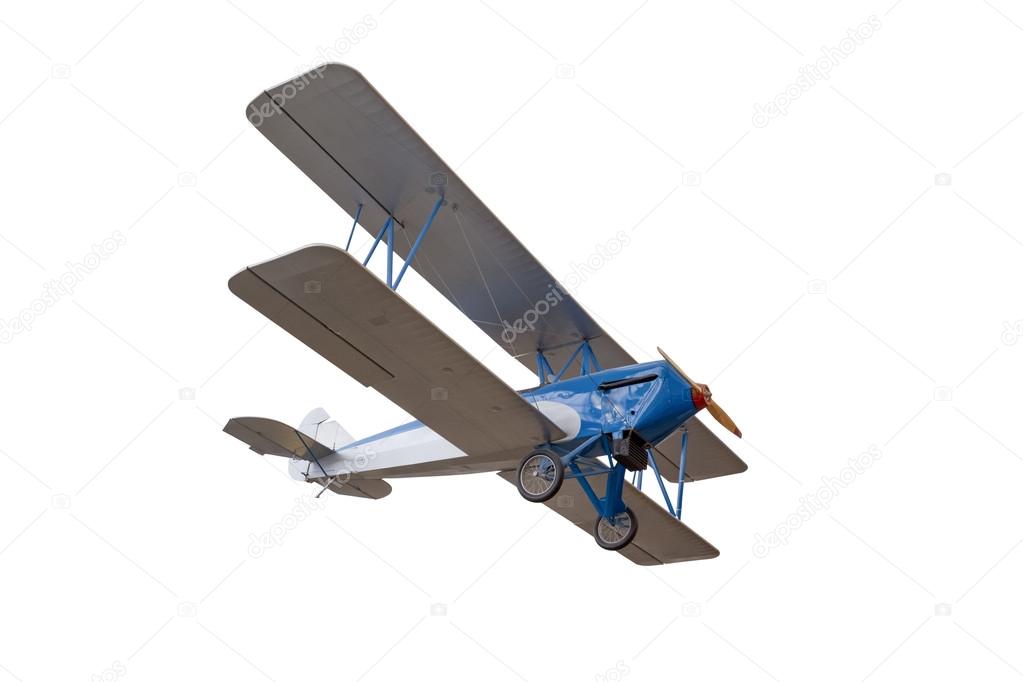 isolated airplane against white