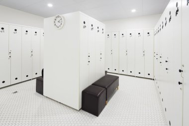 Modern soyunma odasının içi