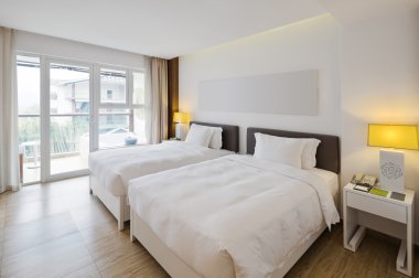 içinin rahat yatak ve Kanepeli modern yatak odası