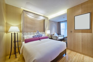 içinin rahat yatak ve Kanepeli modern yatak odası