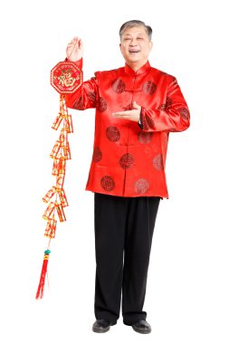 yaşlı adam mandarin Çince yeni yıl ile