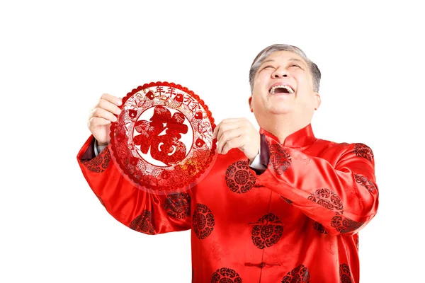 Oude Chinese man in het Mandarijn — Stockfoto