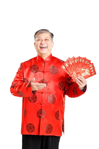 Oude Chinese man in het Mandarijn — Stockfoto