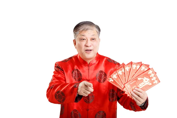 Oude Chinese man in het Mandarijn — Stockfoto