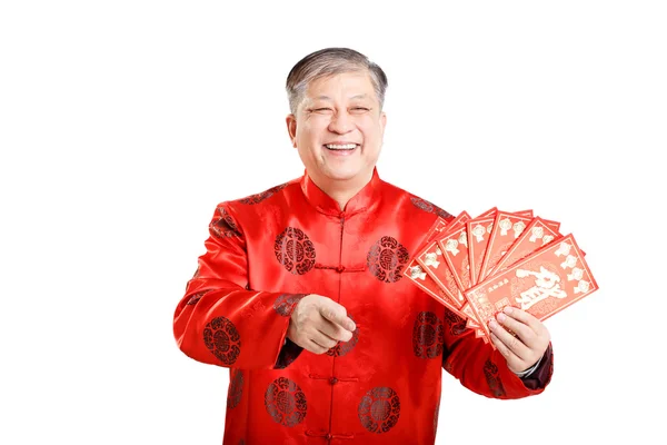 Oude Chinese man in het Mandarijn — Stockfoto