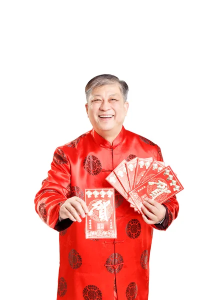 Oude Chinese man in het Mandarijn — Stockfoto