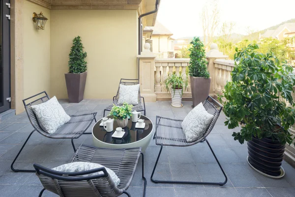 Kijk in de moderne balkon — Stockfoto