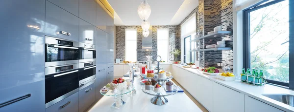 Pano interior of modern kitchen — Stock Photo, Image