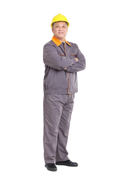 Engineer with yellow hardhat — Stock Photo, Image