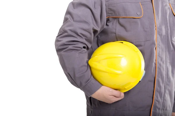 Ingénieur avec casque jaune — Photo