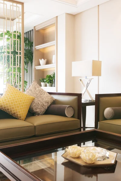 Interiér luxusní obývací pokoj — Stock fotografie