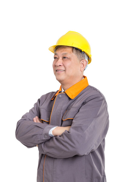 engineer with yellow hardhat