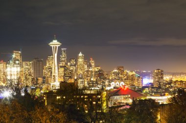 cityscape modern şehrin gece sahne