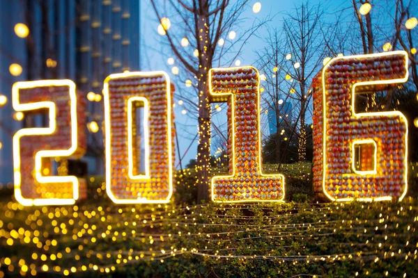 Izole 2016 yeni yıl arka plan — Stok fotoğraf