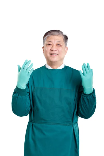 Vecchio asiatico uomo medico — Foto Stock