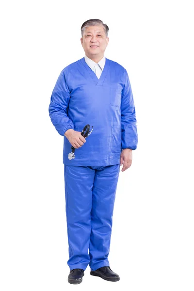Gammal asiatisk man operation läkare — Stockfoto