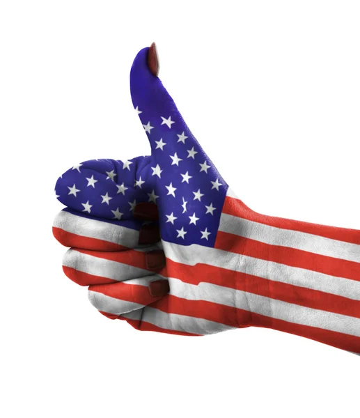 Thumb up for USA — Stock Photo, Image