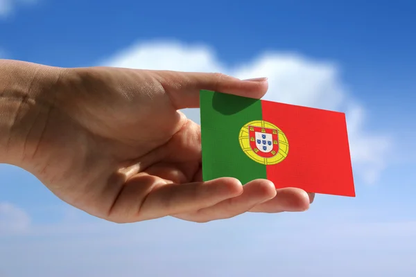 National flag of Portugal — Stock Photo, Image