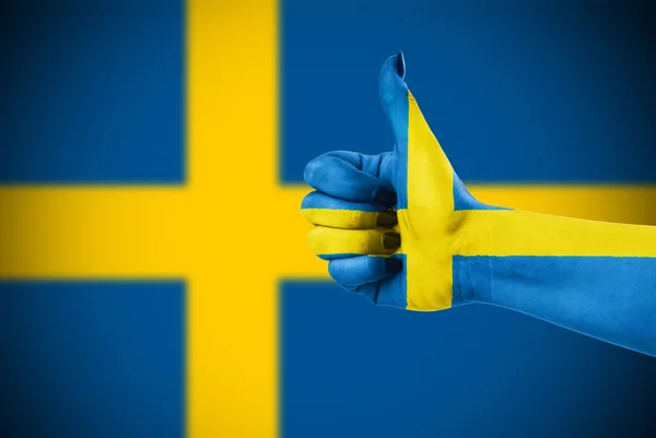 Nationella flagga Sverige — Stockfoto