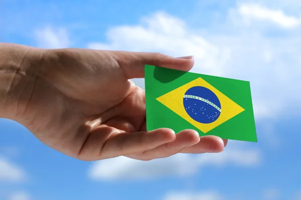 Small Brazilian flag — Stock Photo, Image