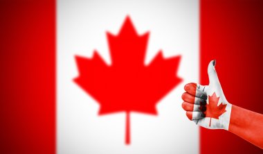 Картина, постер, плакат, фотообои "флаг канады", артикул 61334373