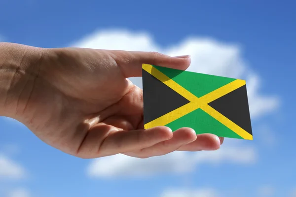 Bandera jamaicana pequeña — Foto de Stock