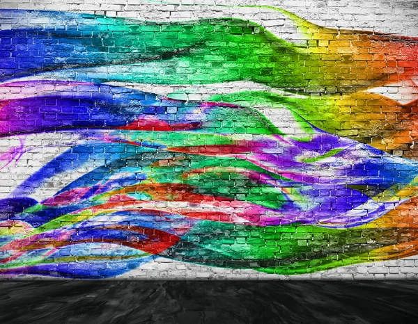 Abstrakt färgglad målning med förgrunden — Stockfoto