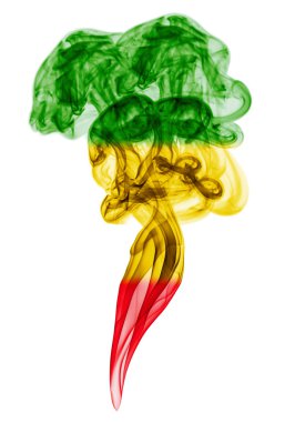 Reggae bayrağı renkli duman ayağı 