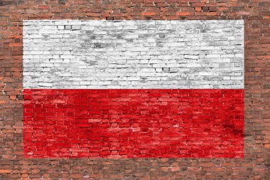 データの概念： 選択したフォーカス 3 d レンダリング、デジタル コンピューター画面上の矢印カーソル ボタンを閉じてピクセル南京錠Прапор Польщі, намальовані на цегляна стіна