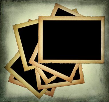 Eski kağıt çerçevelerle yıpranmış kenarlar 