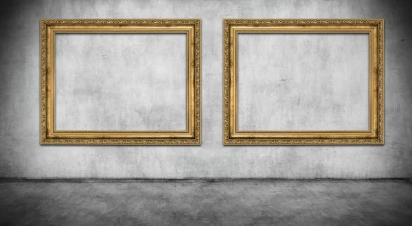 Two old golden frames — Stock Photo, Image